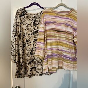 Westbound Women's Black and Multicolor Long Sleeve Tops